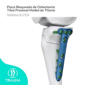 Placa Bloqueada de Osteotomía Tibia Proximal Medial de Titanio